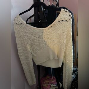Altar'd State Cream Knit Sweater